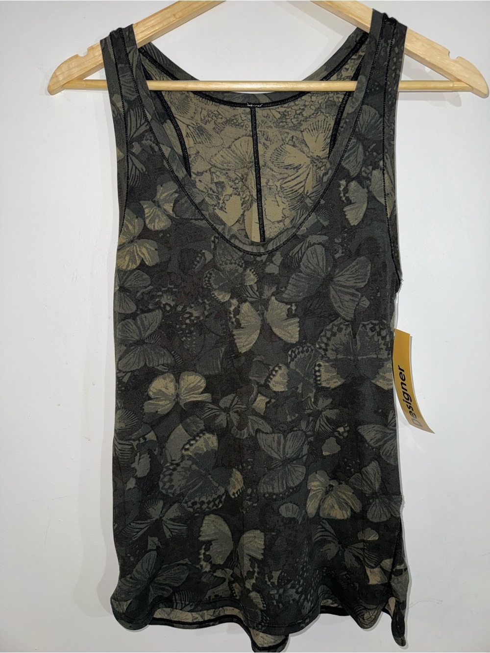 lululemon athletica Women's Butterfly Print Tank Top - Black/Olive